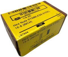 (Box of 100) Brighton 762036-100-PR Hex Nuts 1/4-20 Stainless Steel 18-8