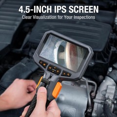 Two-Way Articulating Borescope 4.5” Industrial Endoscope for Automotive Engine