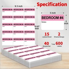 3”x2” Moving Labels for Boxes Color 3″x2″, Stickers Sheets
