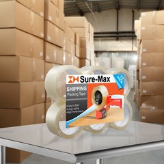 12 Rolls Clear Box Sealing Packing Tape Shipping – 2 mil 2″ x 55 Yards (165′)