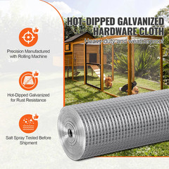 Hardware Cloth 1/2″ 48in x 50ft 19 Ga Wire Mesh Roll Chicken Wire Fencing US New