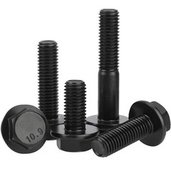 M16 x 1.5 Fine Thread Class 10.9 Hex Head Flange Screws Frame Bolts Black Oxide