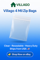 HEAVY DUTY 4 Mil Clear Zip Seal Bags Reclosable Top Lock Polyethylene 4Mil