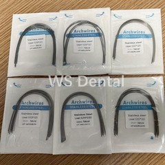 100Pc Ortho Dental Arch Wire S.S Natural Stainless Steel Wires Round Rectangular