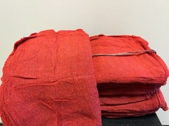 1000 PIECES NEW RED INDUSTRIAL SHOP RAGS CLEANING TOWELS 14×14 inches