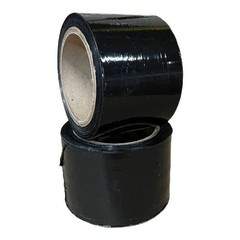 3″ in. x 1000FT 80 Gauge 1 Roll Stretch Shrink Film Hand Wrap + Handle Black
