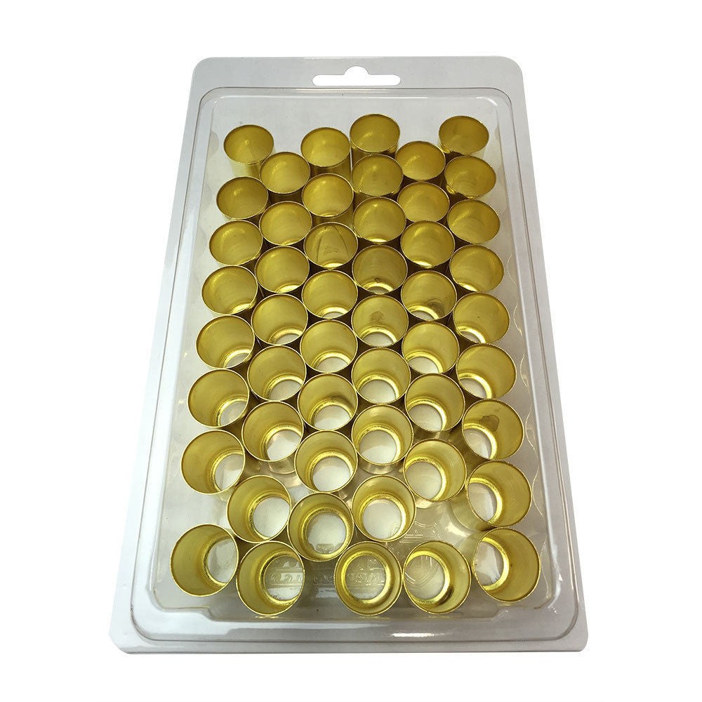 50 Pack Brass Ferrules 0.500 Inch I.D x 1.0 Inch for Air Hose Crimp