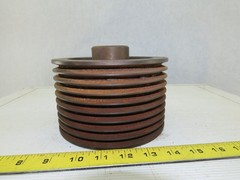 6-3/8″ OD x 4-1/2″ Wide 9 Groove 3V Section Pulley Sheave 1-1/4″ Bore
