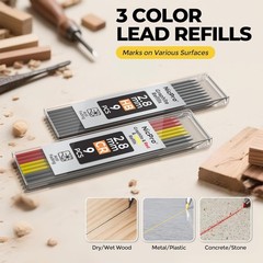 Carpenter Pencil with Sharpener, CP3000 Carpenter Mechanical Pencils with 19 …