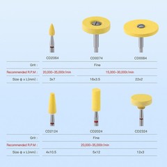 Dental Rubber Diamond Polisher Wheel Disc /Zirconia Porcelain Polish Burs HP