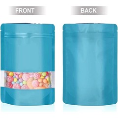 Mylar Foil Food Storage Stand Up Zip Seal Pouch Smell Proof Bags with Window USA