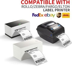 1000/Stack 4″x6″ Fanfold Direct Thermal Shipping Labels Zebra & Rollo Printers
