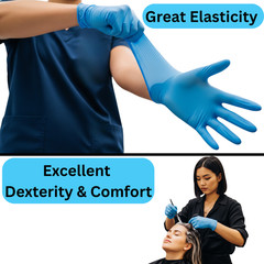 1000 Blue Nitrile Powder-Free Disposable Gloves Medium 3 MIL Finger-Textured