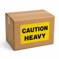 Shipping Labels- 3×5 Caution Heavy 500 labels each, 1-12 Rolls