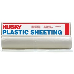 Poly-America CF0620-50C Painter’s Sheeting, 50 ft L, 20 ft W, Clear