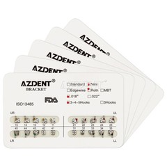 Dental Orthodontic Bracket Braces Mini Roth/MBT Slot .022/.018 3-4-5 Hooks USA