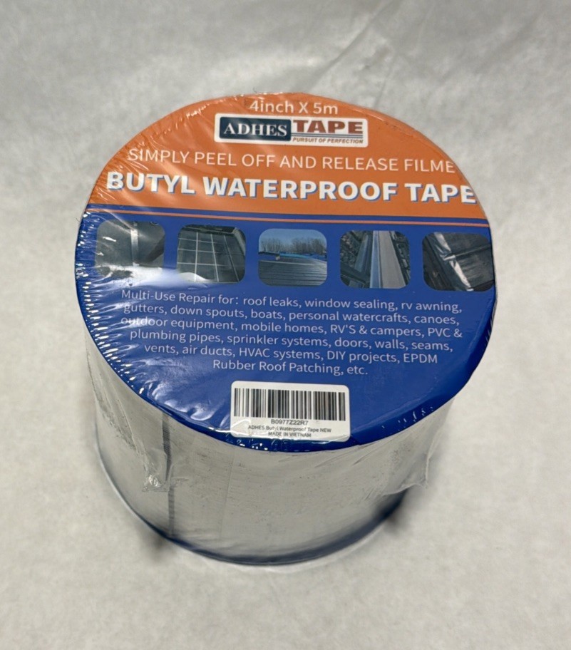 4″x16ft Aluminum Foil Butyl Tape Rubber- Waterproof RV Roof Repair Seal Patch
