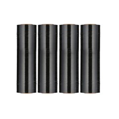 4 Rolls 18″x1000′ Cast Packing Stretch Film Shrink Hand Wrap (120 Ga) Dark Black