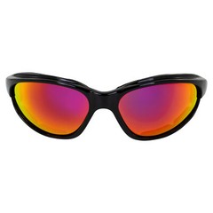 Birdz Sail Padded Goggles for Men or Women Black w/ Polarized Red Mirror Lenses