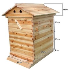 Upgraded 7 Auto Reap Honey Frame + Wooden Bee Hive House Comb Beehive Box Kit