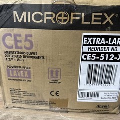 Microflex CE5-512-XL Ambidextrous Latex Gloves 12″ ISO5 size XL Extra large
