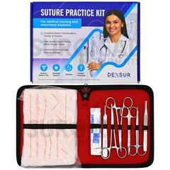 15 Piece Practice Suture Kit Set for Medical and Veterinary Student Training