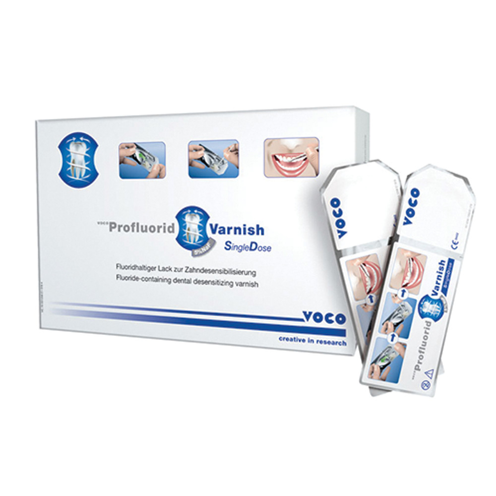 Voco 2227 Profluorid Fluoride Dental Varnish Single Dose Cherry White 50Pk 0.4mL