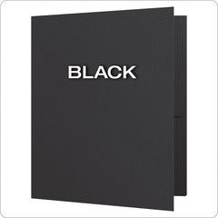 Oxford Twin-Pocket Folders, Textured Paper, Letter Size, Black, Holds 100 She…
