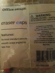 Office Depot Eraser Caps 1pk of 12pcs Latex Free Erasers-Brand New-SHIP N 24 HRS