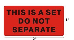 500/Roll 1″ x 2″ This is a Set Do Not Separate Stickers Warning Labels Adhesive