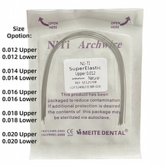 Dental Orthodontic Arch Wire Super Elastic Niti Round Rectangular Natural Form