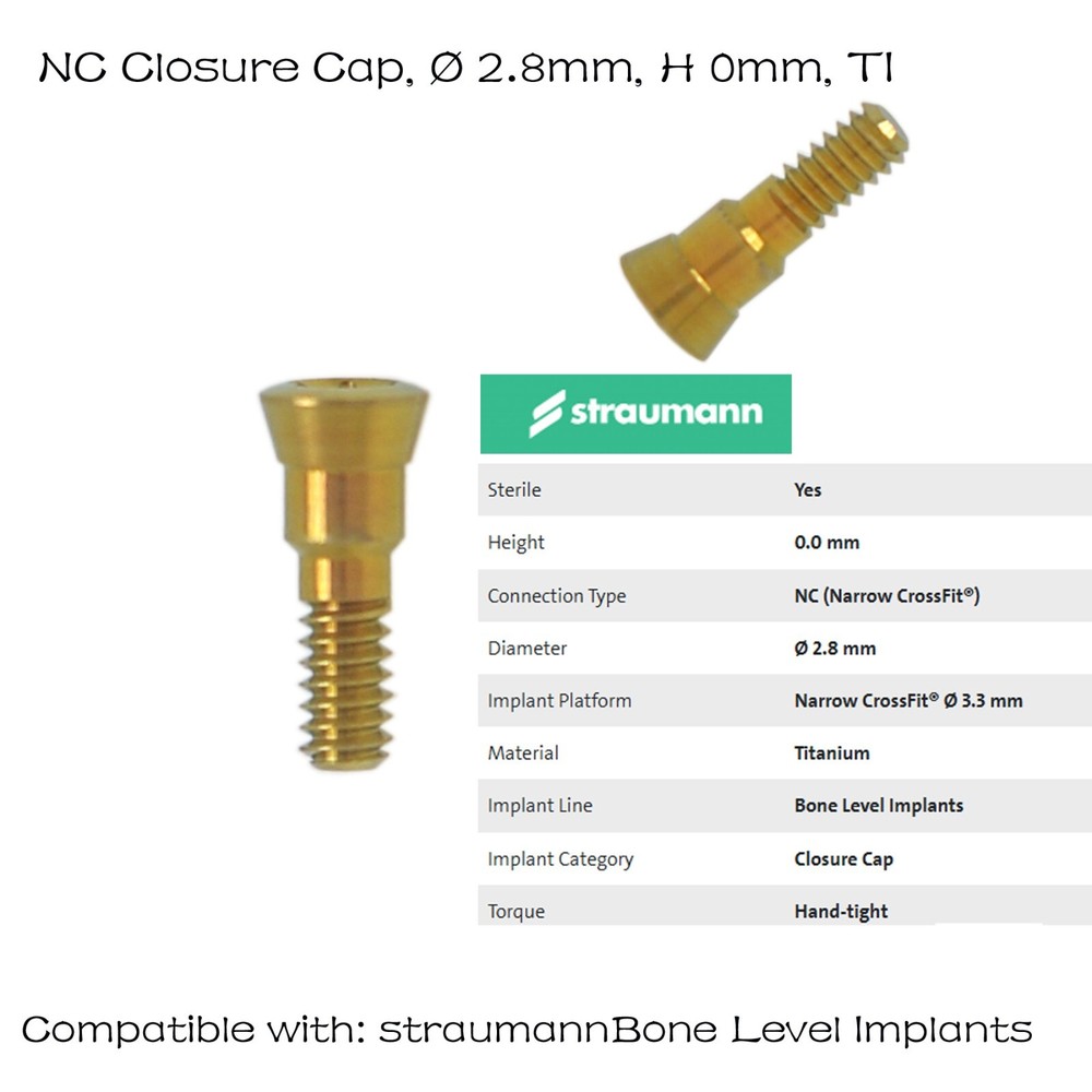 NC Dental Healing Abutment Healing Closure Narrow for Straumann ITI Bone Level