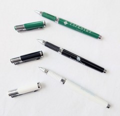 20ct Lot Misprint GEL INK Rollerball Stick Pens w/cap: Textured Grip