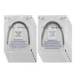 Dental Orthodontic Arch Wires Niti Stainless Steel Ovoid Natural Form 100pcs U/L