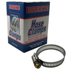 Box of 100 SAE #24 Stainless Steel 1-1/16 to 2 Worm Gear Hose Clamp 1/2 Band USA