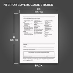 1-Part Self-Adhesive Buyers Guides – As Is / Warranty (No Lines) (100/pack)