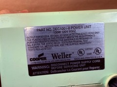 WELLER DEC1001 Electrostatic Dissipative Dual SOLDERING POWER STATION – TESTED