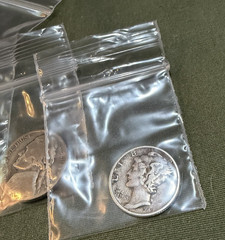50 Clear Zip Seal Poly Bags for Jewelry, Coins, & Small Items – 2″ x 1.5″