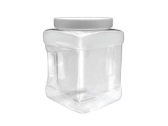 Plastic 32 oz. Parts Storage Clear Grip Jar with Screw on Lid 3.5″ x 3.5″ x 5.5″