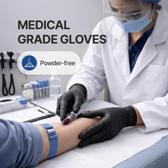 Vinyl Synthetic Exam Gloves – 4 Mil Latex-Free, Food Safe & Waterproof XL (10…