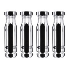 4pcs Pre-Drilled Blank Screwdriver Handles 6.3mm Hole 103mm Length Clear Black