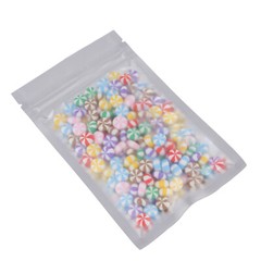 100 Flat Clear/Silver/Gold Metallized Foil Resealable Bags 8.5x13cm (3.3×5.1″)