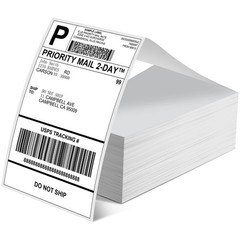 4×6 Fanfold Direct Thermal Shipping Labels for Zebra and Rollo 500 PCS