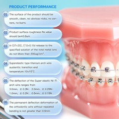 AZDENT Dental Ortho Super Elastic Niti Arch Wire Round /Natural Stainless Steel