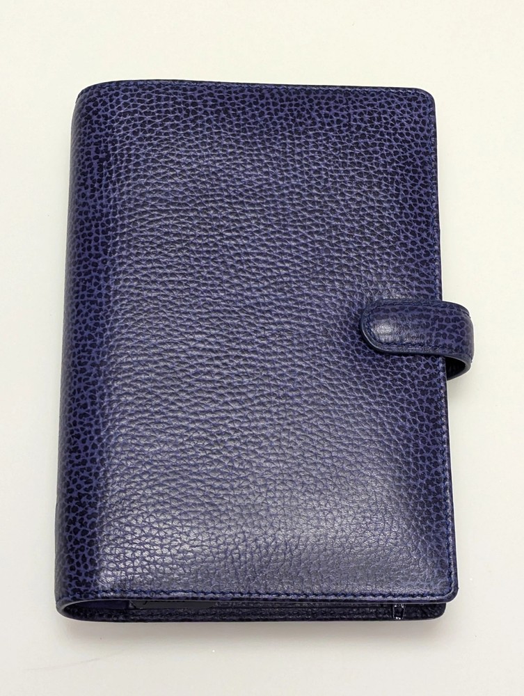 Filofax Finsbury Personal Electric Blue Leather Agenda New (#022499)