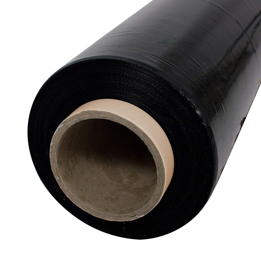 1~4~8 Rolls Black 18″ x 1500′ 80Ga Pallet Wrap Stretch Film Hand Shrink Wrap