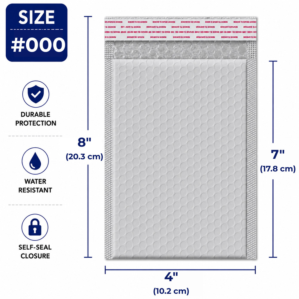 Poly Bubble Mailers Cushion Shipping Envelopes Self Adhesive Mailers Bags Gray