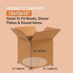 12 x 12 x 12 Shipping Boxes Moving Boxes Corrugated Kraft 25/Bundle 25/Pack