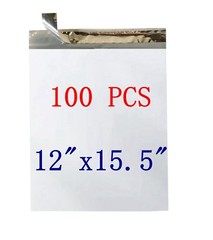 100 12×15.5 POLY MAILERS ENVELOPES SHIPPING 2 Mil SELF SEAL BAGS 12 x 15.5
