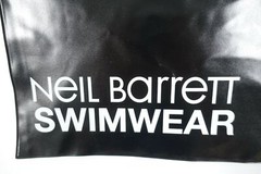 NEIL BARRETT BLACK SWIMWEAR RECLOSABLE ZIP SEAL SLIDE LOCK BAG NEW